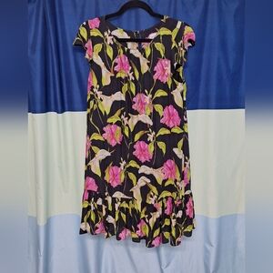 Milly Floral Silk Dress, Medium